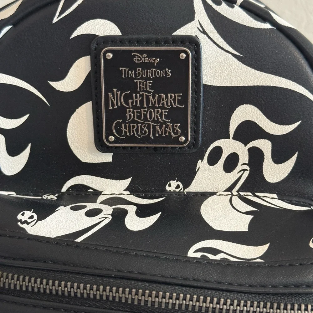 Loungefly Black and White Nightmare Before Christmas Zero Design Backpack - Picture 6 of 8